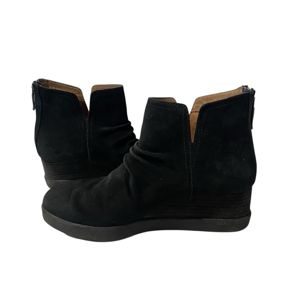 Dansko Stephanie Women Back-Zip Waterproof Suede Wedge Boots 37 US 6.5-7 - Picture 7 of 10